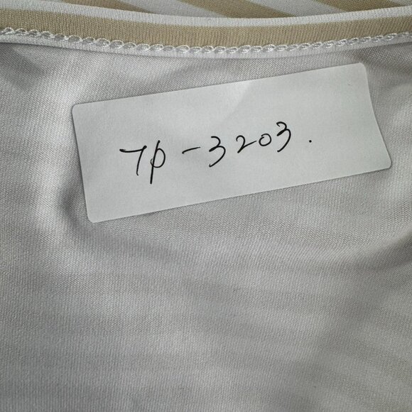 Lulu B Top 1X Striped Lace Up Sleeve Stretch 3/4 Sleeve Nylon Spandex TP-3203 - Picture 2 of 10